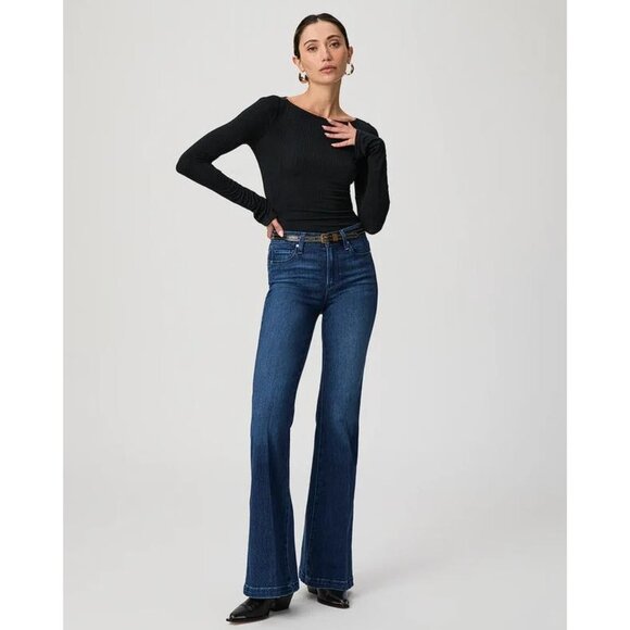 PAIGE Women's Genevieve High Rise Flare Jeans Size 26 - Picture 4 of 16